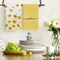 Yellow Flowers Bee Hello Sunshine Spring Kitchen Towels Dish Towels, 18x26 Inch Summer Holiday Decoration Hand Towels Set of 2